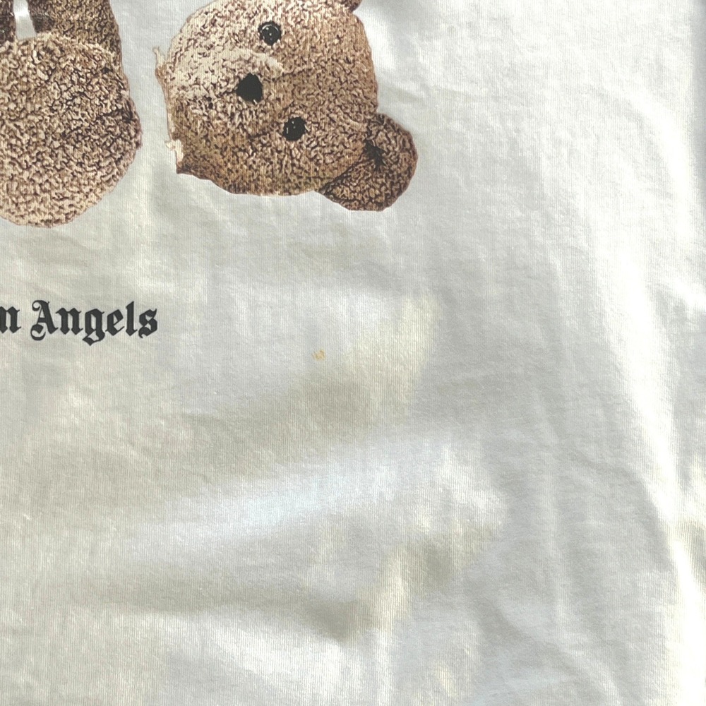 Palm Angels Teddy Bear T Shirt White Oversized L Graphic Logo NWT - Picture 3 of 6